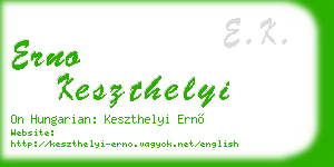 erno keszthelyi business card